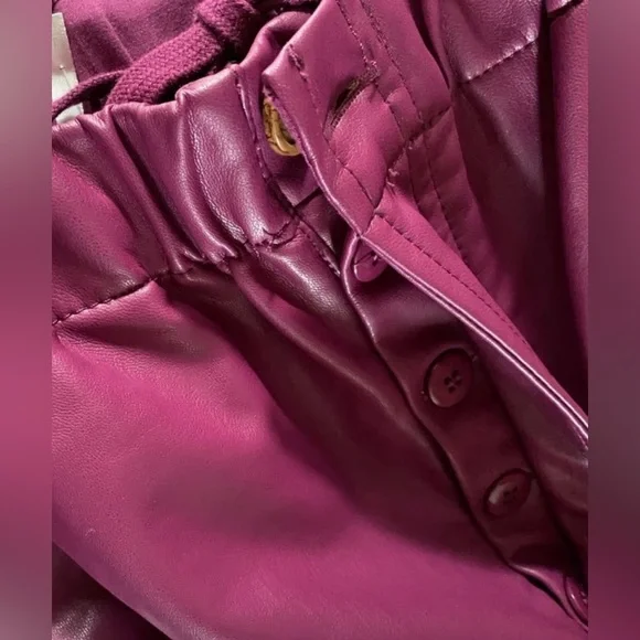 Free People Wide Leg Pants in Magenta - Picture 3 of 6